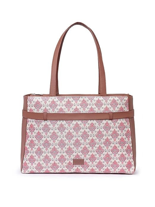 Zouk Women's Jute Handcrafted Vegan Leather Statement Office Shoulder Bag