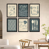 Kotart We Lick The Spoon Restaurant Quotes Posters with Frame for Kitchen Wall Decoration