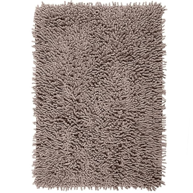 Saral Home Cotton Shaggy Anti-Skid Rectangular Solid Bath Mat