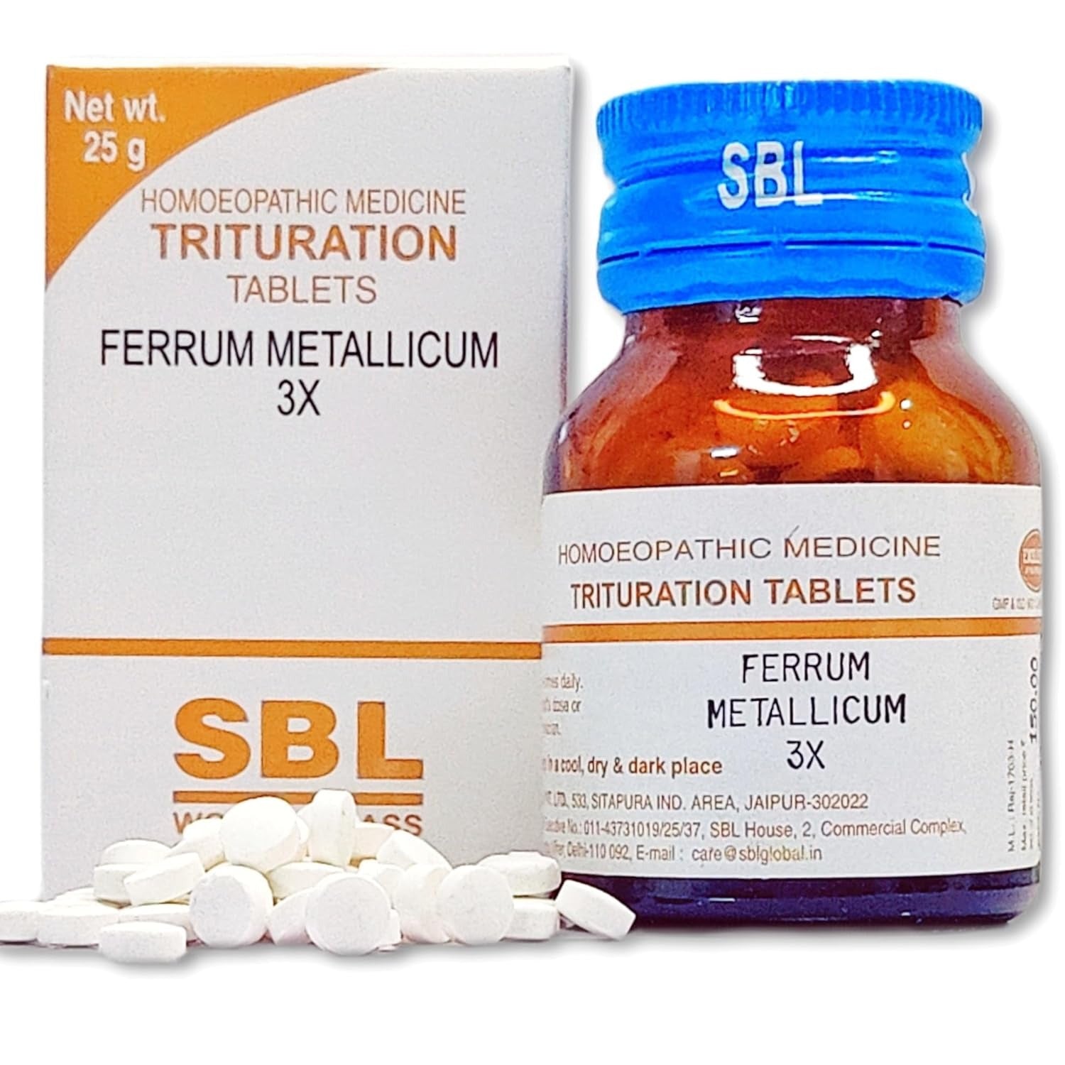 SBL Ferrum Metallicum Trituration Tablet 3x - 25 gms