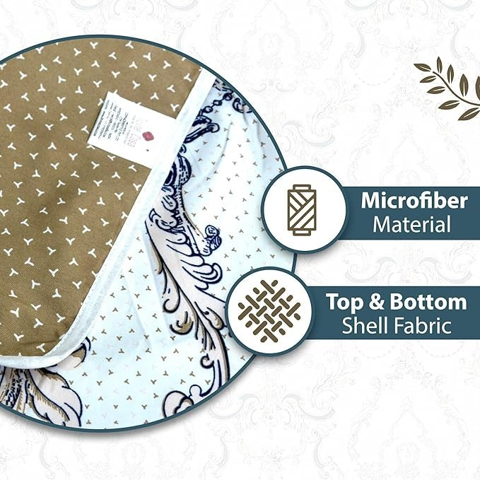 Divine Casa 120 GSM Super Soft Brushed Microfiber Lightweight Jaipuri Print Rajai Double Bed Reversible AC Blankets for Winter TC - 120 Colour Coriander