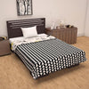 Divine Casa 120 GSM Microfibre Blanket Single Bed Lightweight Sofa Throw Blanket for Winter Dohar Colour Black and WhiteTC - 120