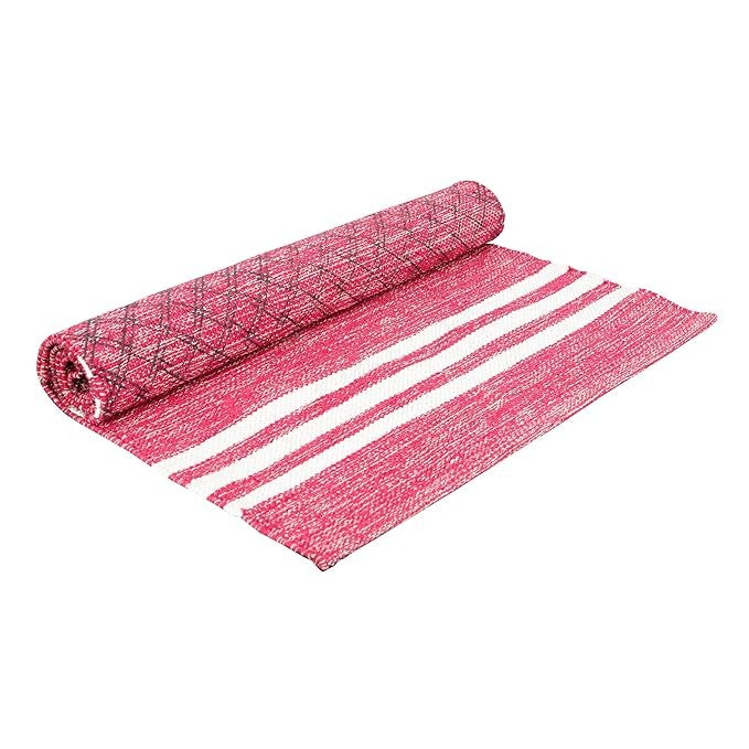 Atvi Fit Pure Cotton Anti Skid  Machine Wash Yoga Mat 73inches x 24inches 5mm thickness