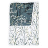 Divine Casa 120 GSM Microfiber Double Dohar Soft & Lightweight Throw Blanket Floral Branches Pattern Colour Teal & White