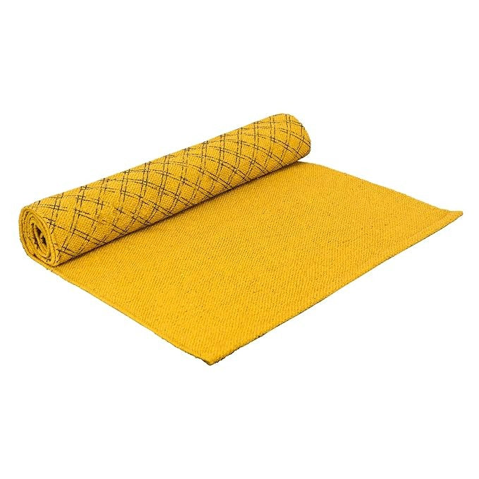Atvi Fit Pure Cotton Anti Skid  Machine Wash Yoga Mat 73inches x 24inches 5mm thickness
