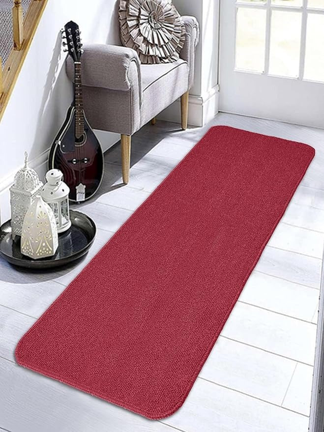 Saral Home Solid Soft PP Yarn Durable & Washable Multipurpose Runner