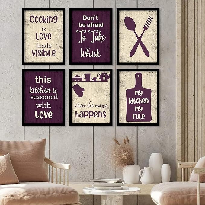 Kotart Restaurant Quotes Framed Posters for Kitchen Wall Decoration Kitchen 8