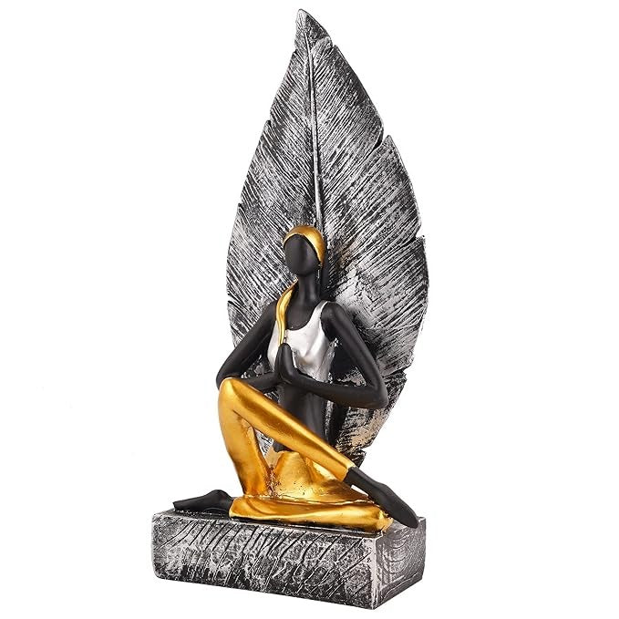 Zart Resin Lady Yoga Poses Showpiece for Home Decor Showpiece