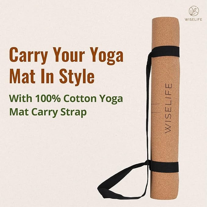 Wiselife Cork Natural Rubber Yoga Mat