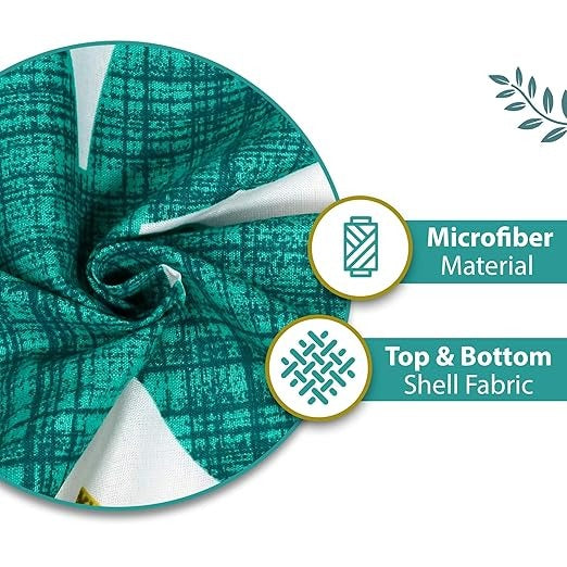 Divine Casa Light Weight Soft Microfiber Baby AC Blanket for Winter for Kids/Boys/Girls/Baby Colour Green and Yellow