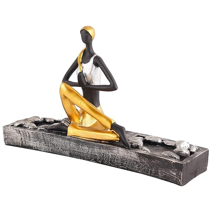 Zart Resin Lady Yoga Poses Showpiece for Home Decor Showpiece
