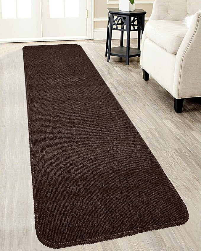 Saral Home Solid Soft PP Yarn Durable & Washable Multipurpose Runner with Anti Skid Backing