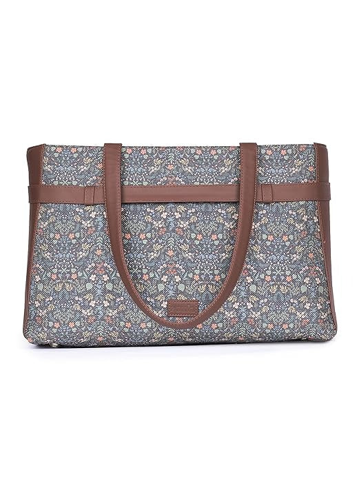 Zouk Women's Jute Handcrafted Vegan Leather Statement Office Shoulder Bag