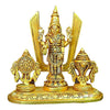 Brass Shankh Chakra Stand with Perumal Idol