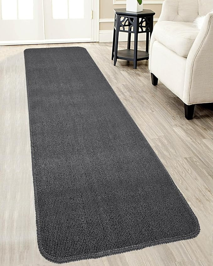Saral Home Solid Soft PP Yarn Durable & Washable Multipurpose Runner with Anti Skid Backing
