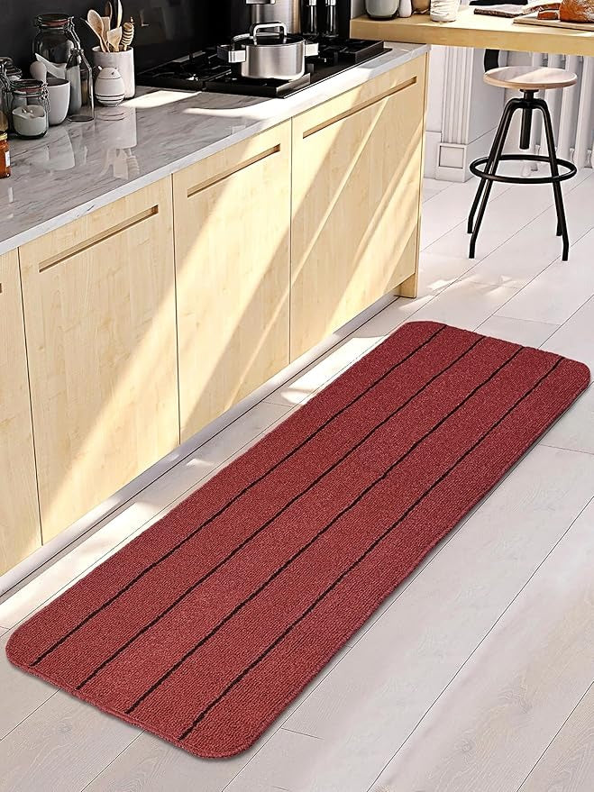 Saral Home Rectangular Striped Soft PP Yarn Durable & Washable Multipurpose Runner