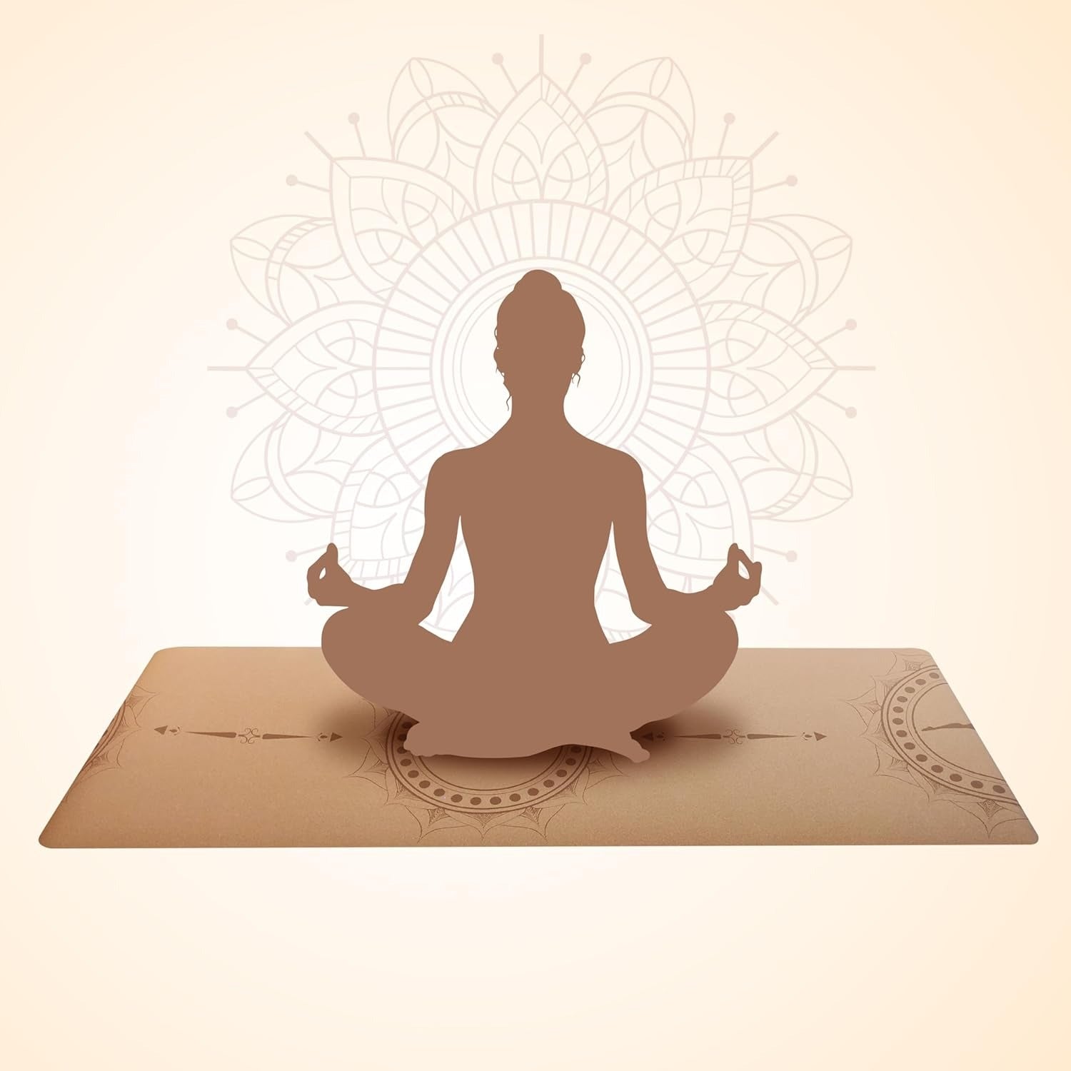 Kimy Home Premium Non Toxic Cork Yoga Mat 4MM Thick Large Size