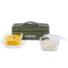 Borosil EatEasy Glass Lunch Box Square Set of 2 Tall - GREEN