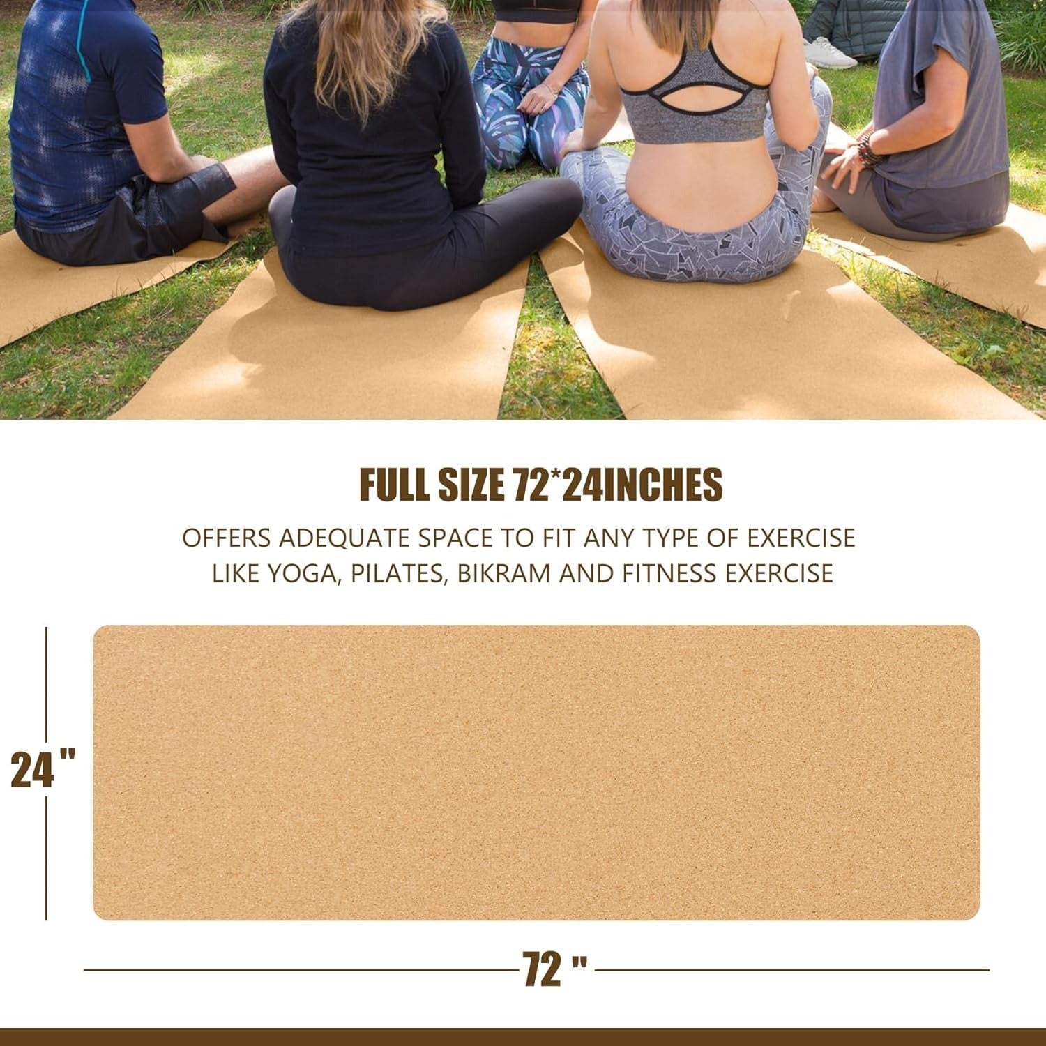 Filixtrue Natural Cork Yoga Mat