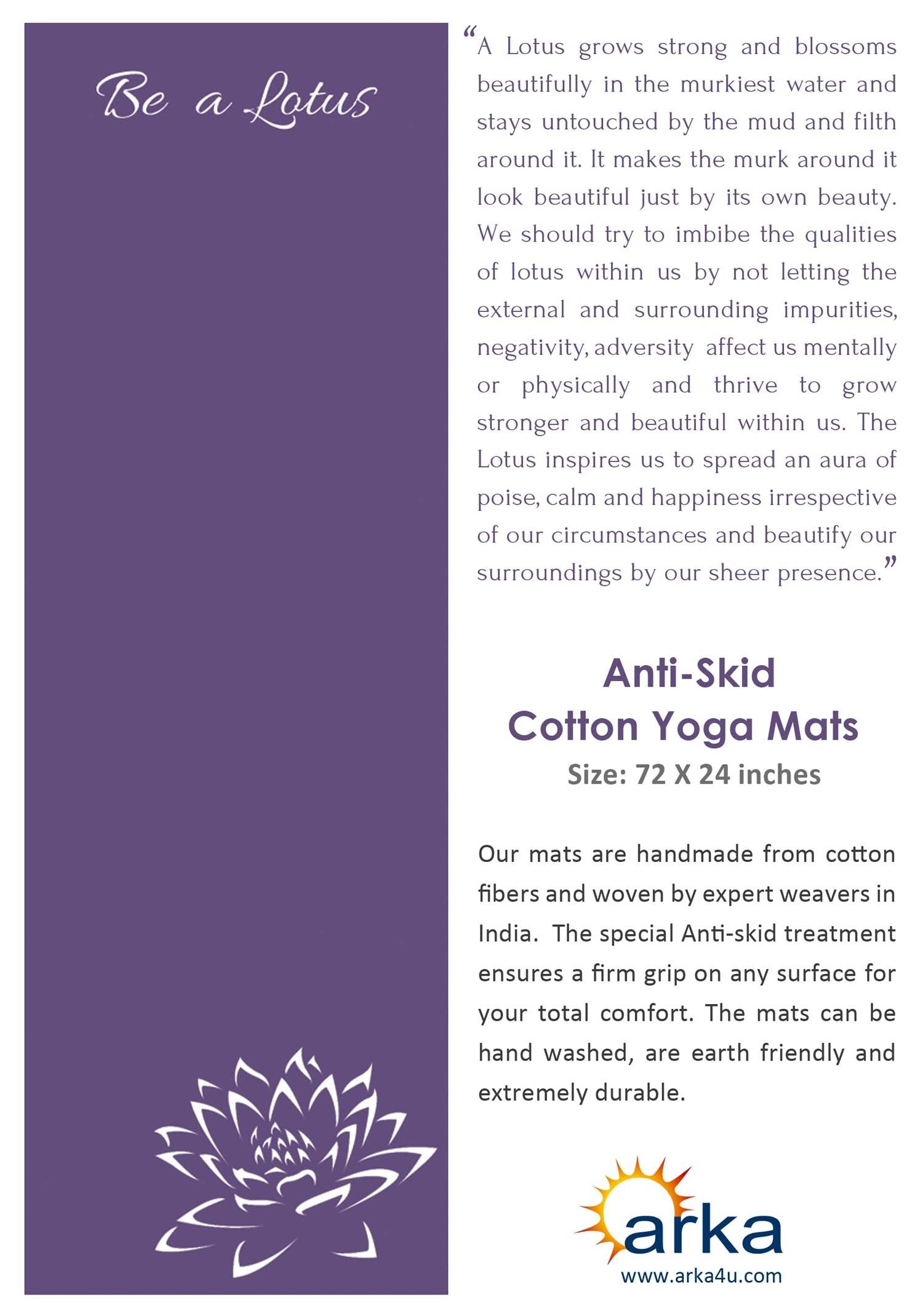 Arka Lotus Cotton Yoga Mat