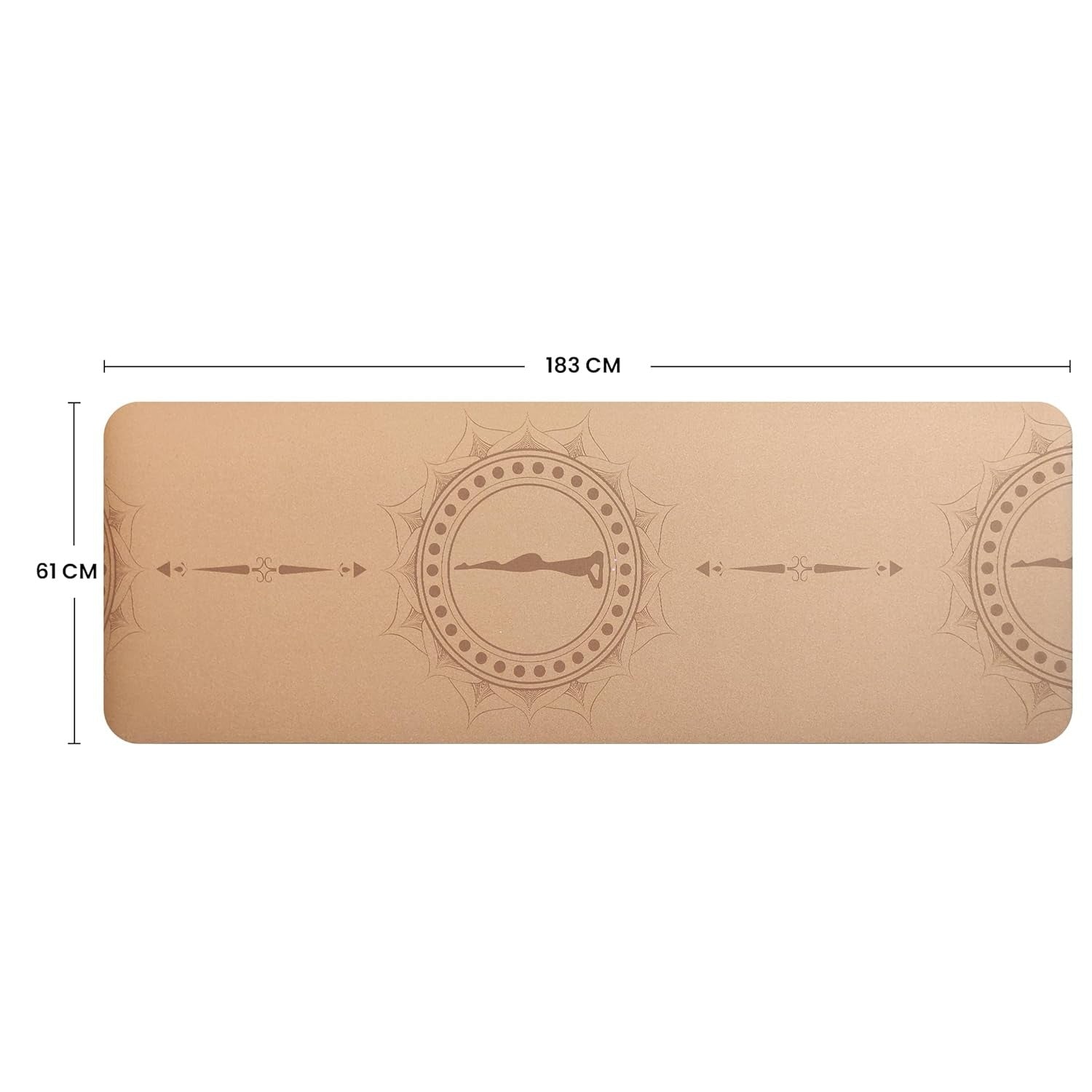 Kimy Home Premium Non Toxic Cork Yoga Mat 4MM Thick Large Size