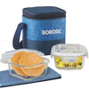 Borosil Glass Tiffin Office Lunch Box with Prime Bag (320ml x 2)