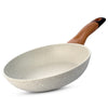 Bergner Ivory Black Granite 24cm Non-Stick Fry Pan Forged Aluminium Induction