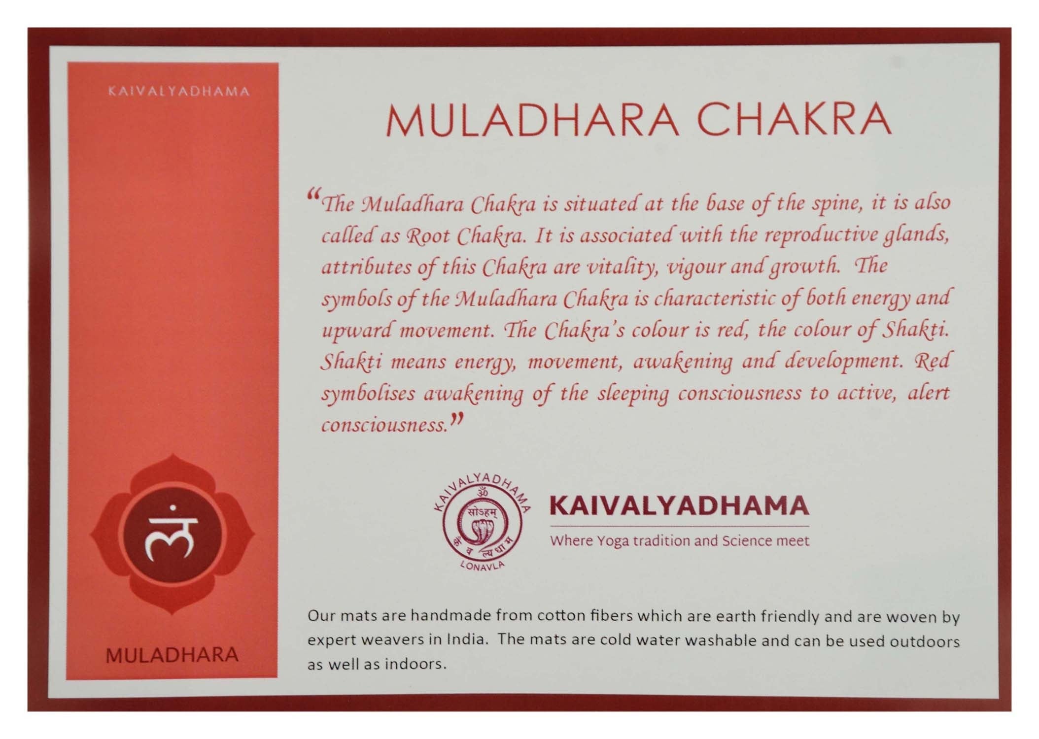 Arka Kaivalyadhama Muladhara Chakra Cotton Yoga Mat