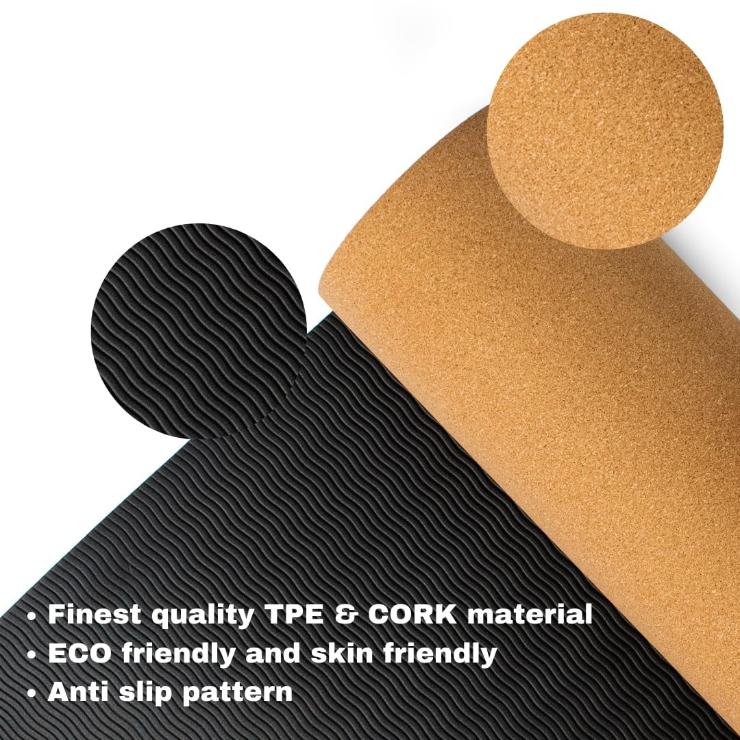 Goat Cork Yoga Mat 100% Eco Friendly Cork & Tpe