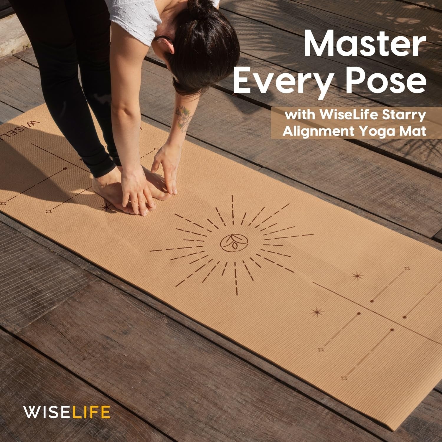 Wiselife Cork & Tpe Yoga Mat Extra Thick Extra Long Extra Wide Exercise