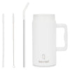 House of Quirk 1500ML Stainless Steel Mug Tumbler with Handle & Straw Lid