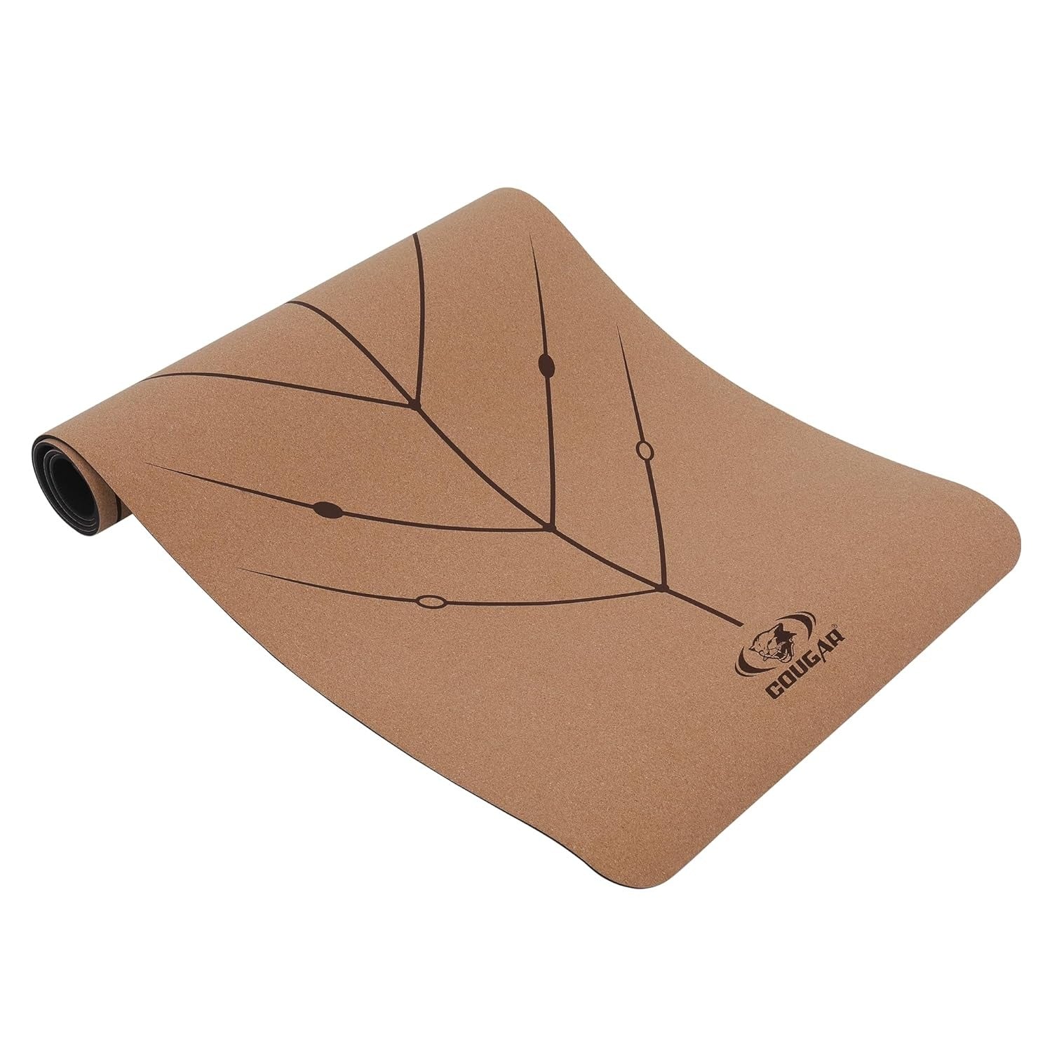 Cougar Cork Rubber Yoga Mat for Women and Men 8 MM Thick
