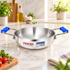 Vinod Platinum Tri-Ply Stainless Steel Mini Kadai 14cm 600ml