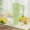 House of Quirk 1200ML Stainless Steel Tumbler with Handle & Lid - Green Lemon