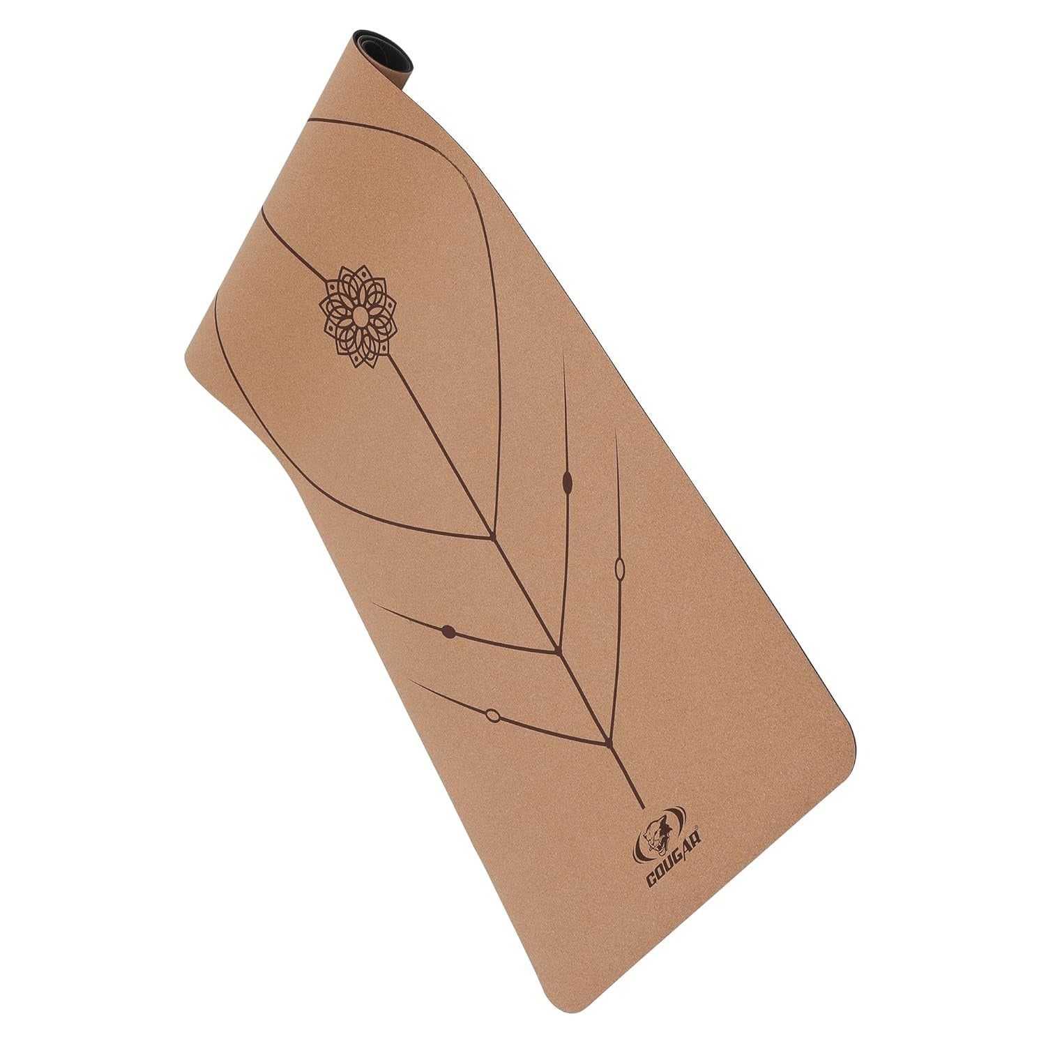Cougar Cork Rubber Yoga Mat for Women and Men 8 MM Thick
