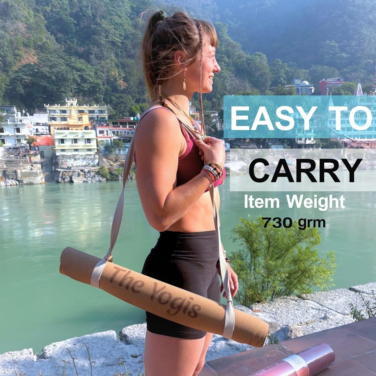 The Yogis Cork Yoga Mat for Men and Women (5mm)