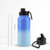 Solara Sports Water Bottle Stainless Steel Insulated (Blue Wave)-1 LTR