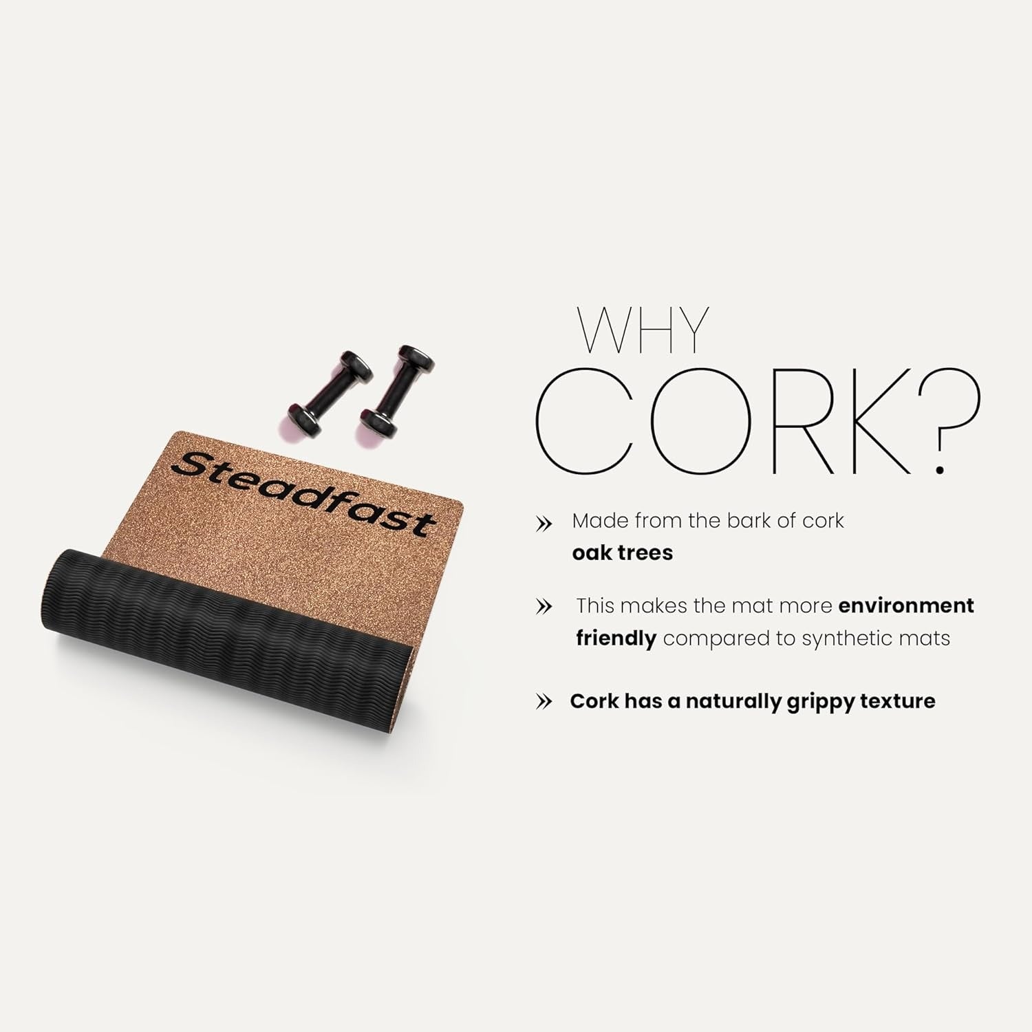 Steadfast Nutrition Premium Cork Yoga Mat