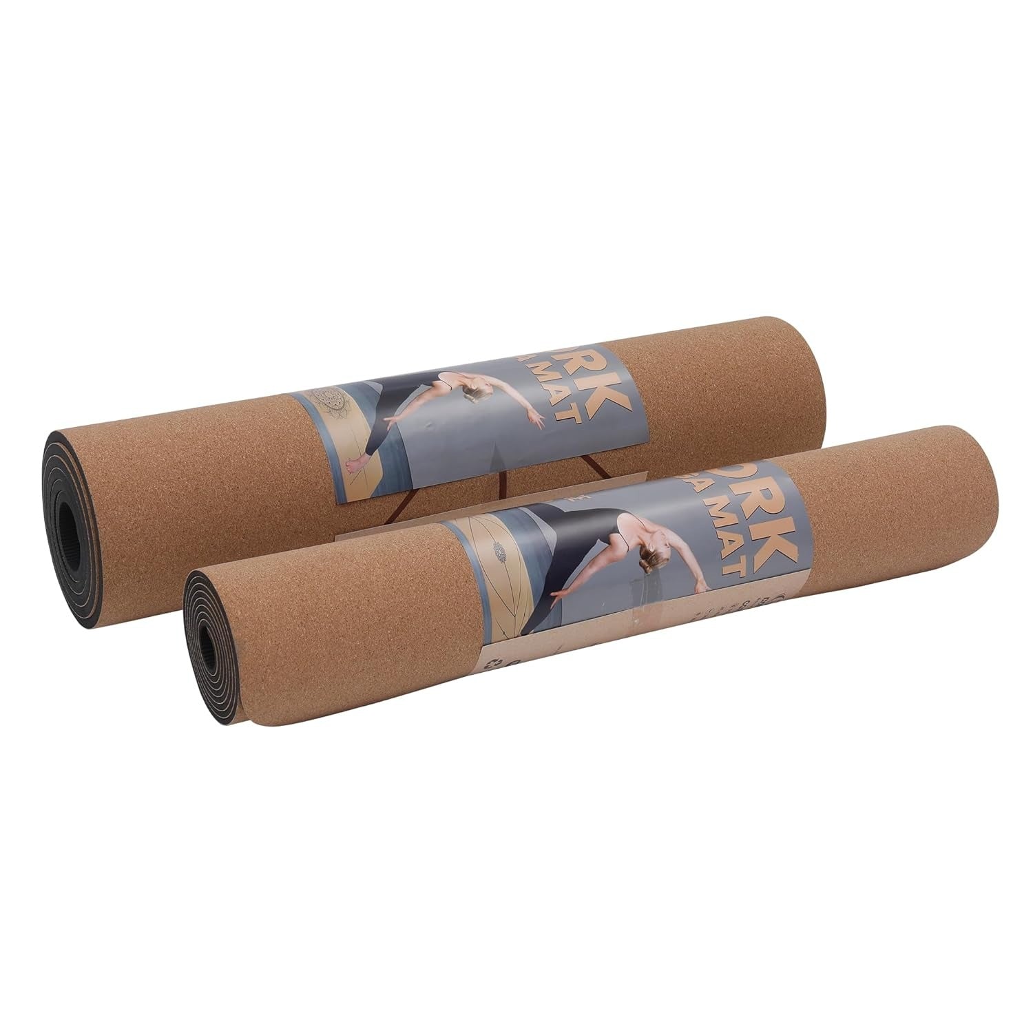 Cougar Cork Rubber Yoga Mat for Women and Men 8 MM Thick