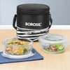 Borosil Alfa Blue Tiffin Box School Office Lunch Box (400ml x 2)
