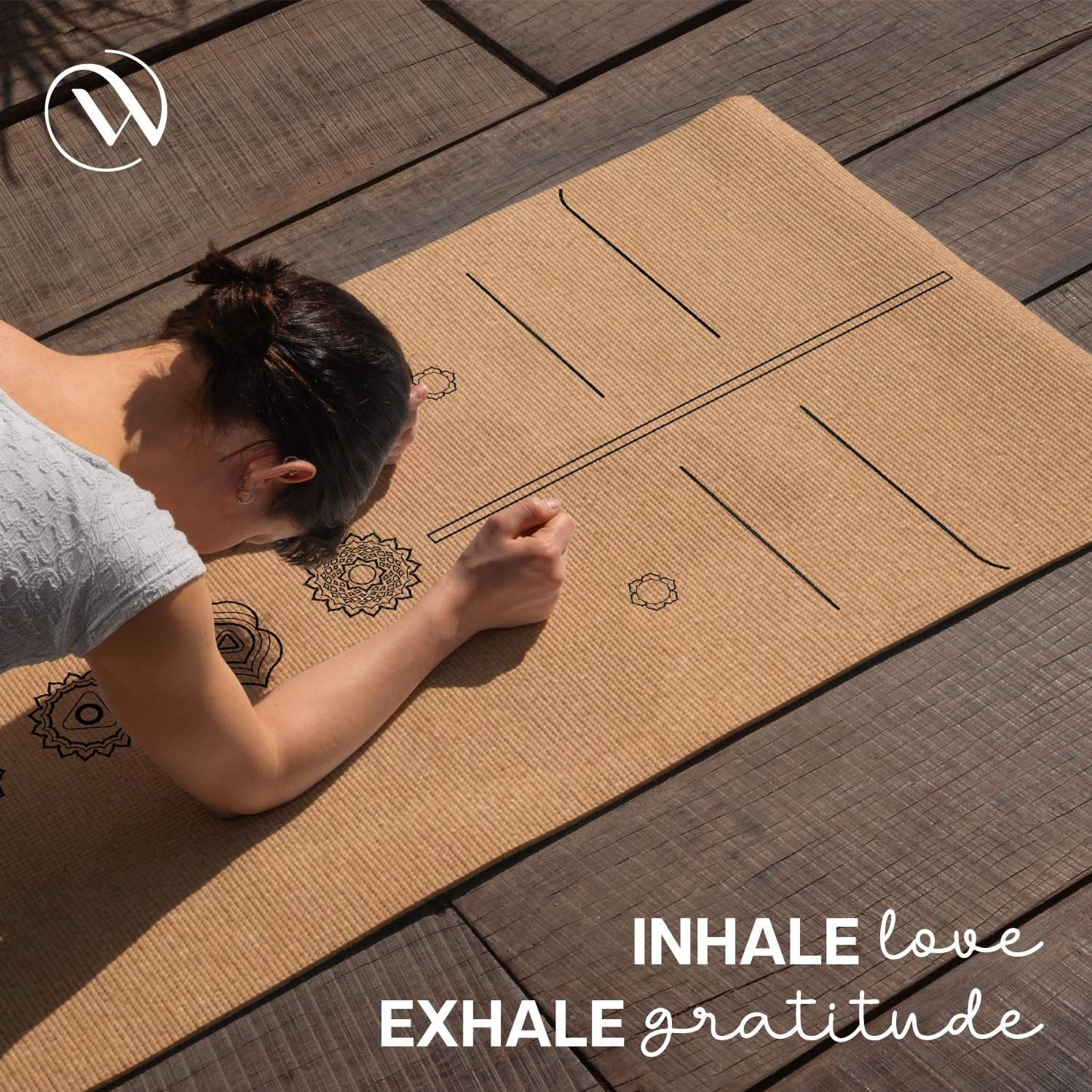 Wiselife Cork Natural Rubber Yoga Mat Extra Large Extra Wide