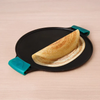 The Indus Valley Castrong Cast Iron Double Handle Tawa with Silicon Handle Pre-Seasoned Dosa Tawa 30.2cm 2.4kg