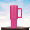 House of Quirk 1200ML Stainless Steel Tumbler with Handle & Lid - Raspberry