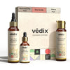 Vedix Ayurvedic Hairfall & Dandruff 3 Pc Kit | Dry Scalp & Wavy Hair | Oil, Shampoo & Serum Kit - 100ml + 100ml + 40ml