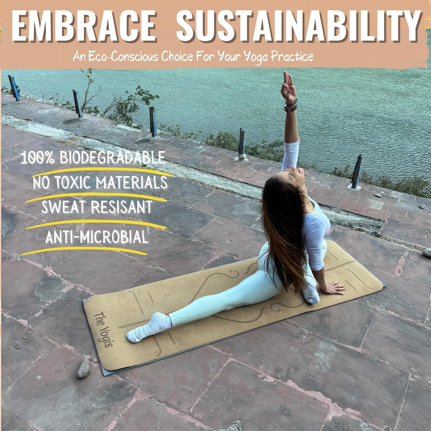 The Yogis Cork Yoga Mat for Men and Women (5mm)