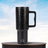 House of Quirk 1200ML Stainless Steel Tumbler with Handle - Black Leapard