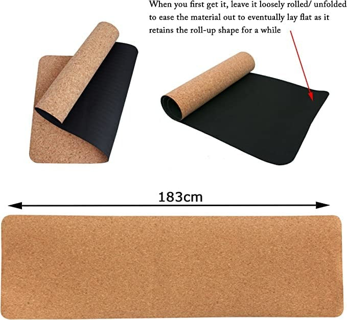 The Yogis Cork Yoga Mat for Men and Women (5mm)