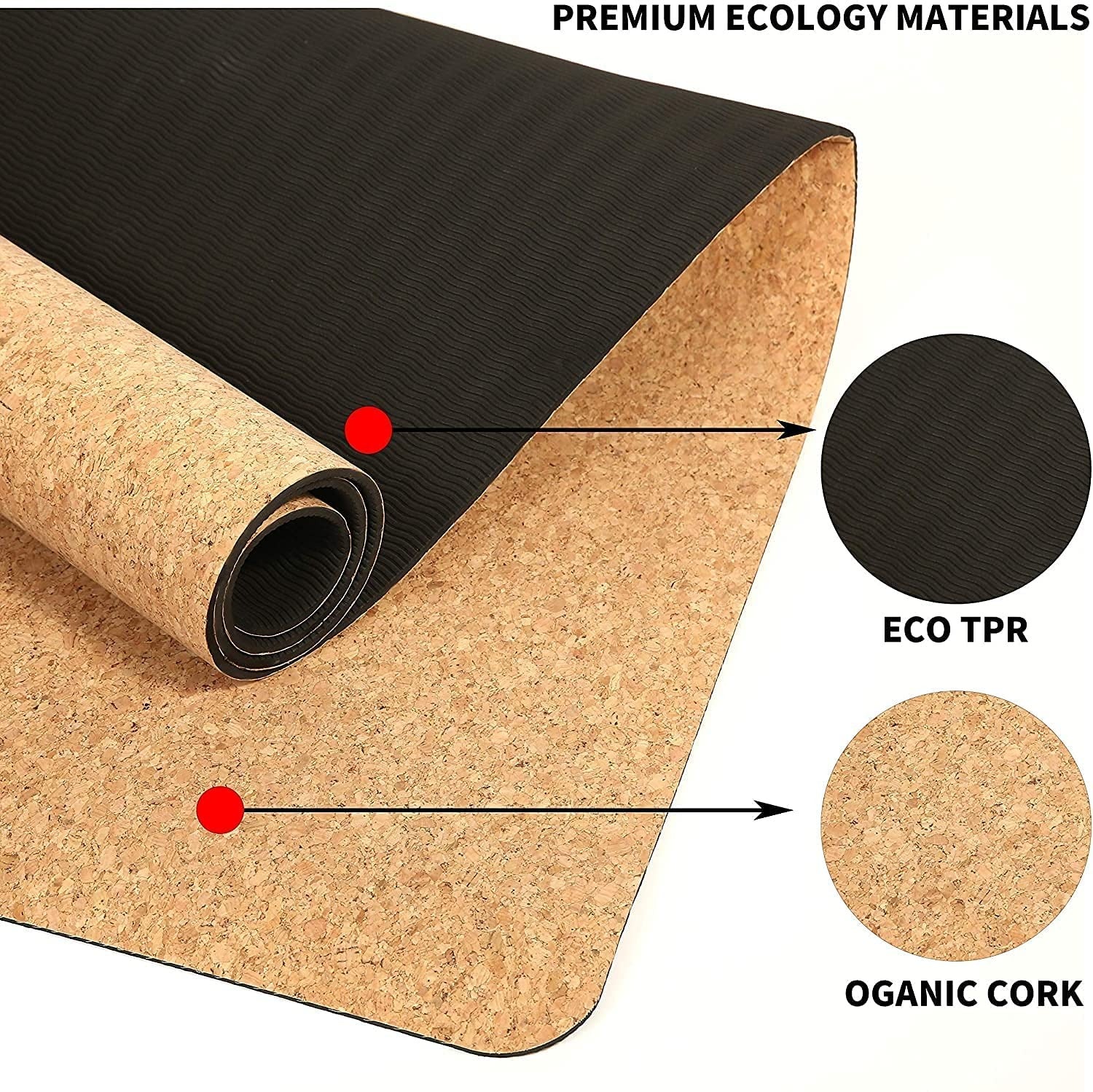 Separate Way Cork Yoga Mat With Strap Non Slip Eco Friendly
