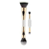 Bronson Professional 4-in-1 Travel Brush Foundation Powder Eyeshadow Flat Brush Set