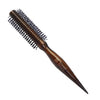 Bronson Professional Round Hair Brush Dark Brown Wooden for Quick Curls Waves and Volume